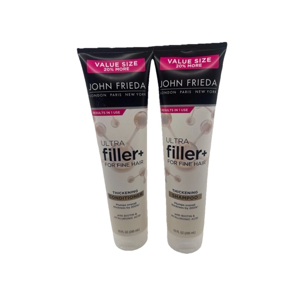 Two PACK John Frieda ULTRA FILLER THICKENING SHAMPOO & CONDITIONER  10 oz Each
